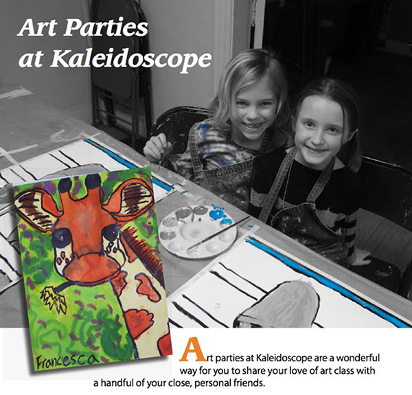 Art Parties at Kaleidoscope Cover Design